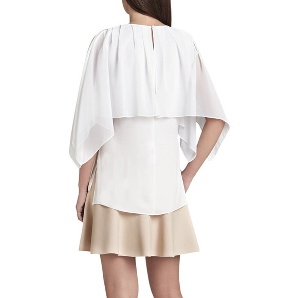 BCBG Chiffon Top With Overlay Detailing - Picture 3 of 6